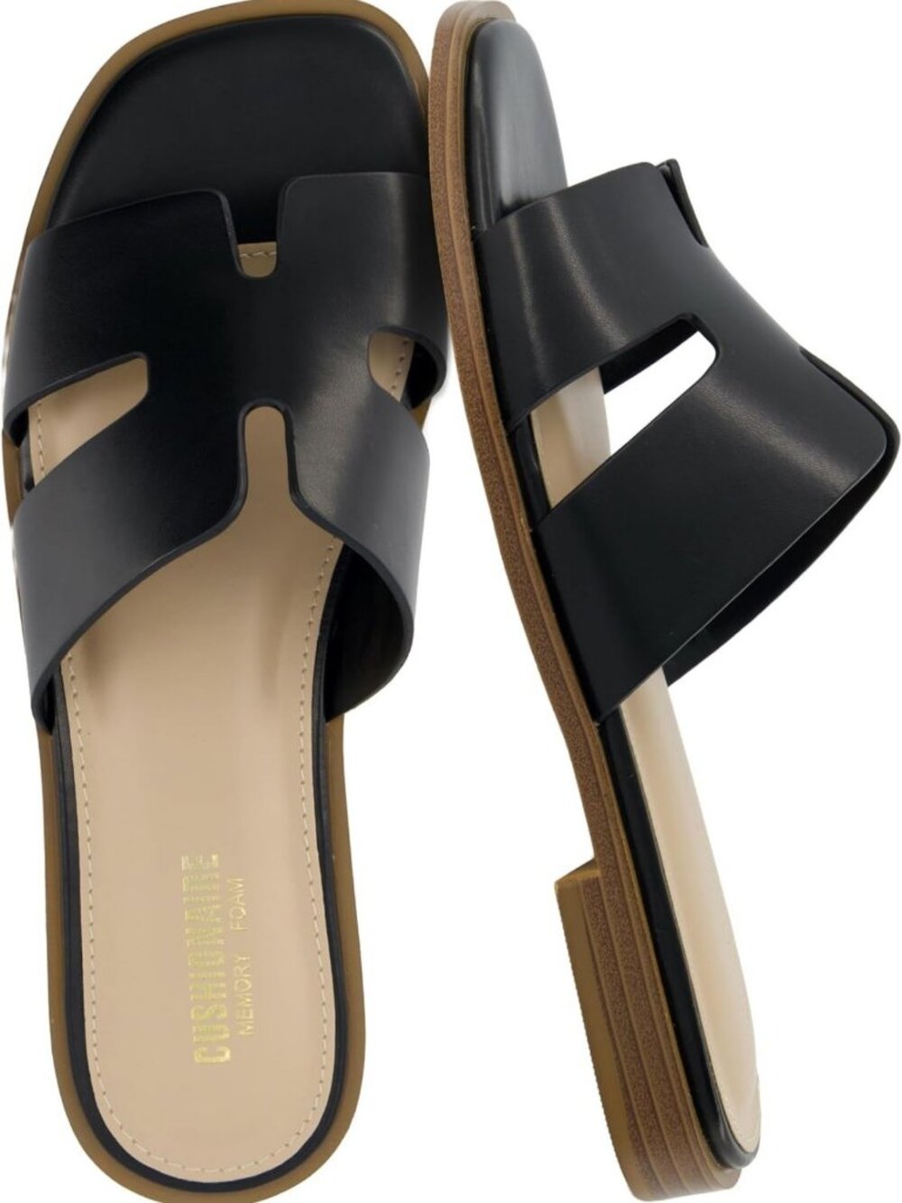 Trendy Cutout Strap Slide Sandals for Women | Comfortable Memory Foam Summer